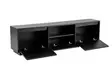TV-taso, musta puu, 160cm x 42cm x 29,5cm, kestävä, tyylikäs - TV-tasot - 8684283112067 - 10