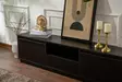 TV-taso, musta puu, 160cm x 42cm x 29,5cm, kestävä, tyylikäs - TV-tasot - 8684283112067 - 6
