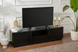 TV-taso, musta puu, 160cm x 42cm x 29,5cm, kestävä, tyylikäs - TV-tasot - 8684283112067 - 2