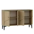 TV-taso Sapphire Oak - 100% Melamiinipinnoitettu Lastulevy, 18mm, PVC-jalat, 120x30x75cm, 1 Paketti - TV-tasot - 8683742102427 - 6