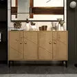 TV-taso Sapphire Oak - 100% Melamiinipinnoitettu Lastulevy, 18mm, PVC-jalat, 120x30x75cm, 1 Paketti - TV-tasot - 8683742102427 - 2