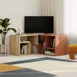 TV-taso Sapphire Oak Cinnamon - 100% Melamiinipinnoitettu Lastulevy, 18mm, 145x44,8x35cm, 20kg Kantavuus - TV-tasot - 8684283503117 - 3
