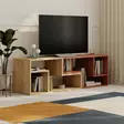 TV-taso Sapphire Oak Cinnamon - 100% Melamiinipinnoitettu Lastulevy, 18mm, 145x44,8x35cm, 20kg Kantavuus - TV-tasot - 8684283503117 - 2