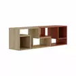 TV-taso Sapphire Oak Cinnamon - 100% Melamiinipinnoitettu Lastulevy, 18mm, 145x44,8x35cm, 20kg Kantavuus - TV-tasot - 8684283503117 - 5