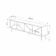 TV-taso Tammi: Moderni 180x50x29,6 cm, 100% Melamiinipinnoitettu, Pehmeästi Sulkeutuvat Saranat, Metallijalat - TV-tasot - 8683743263417 - 6