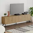 TV-taso Tammi: Moderni 180x50x29,6 cm, 100% Melamiinipinnoitettu, Pehmeästi Sulkeutuvat Saranat, Metallijalat - TV-tasot - 8683743263417 - 3