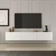 TV-taso, valkoinen, 150 cm x 30 cm x 32 cm, kestävä, helppo koota - TV-tasot - 8684282905387 - 2