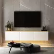 TV-taso, valkoinen tammi, 160 cm leveä, kestävä, tilava - TV-tasot - 8683743316137 - 7