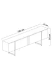 Tyylikäs Olohuoneen Kalustesetti - Travertine Silver - 100% Melamiinipinnoitettu - TV-taso, Pöytä, Lipasto - Huonekalut - 8684282970477 - 8