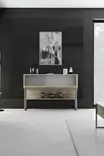 Tyylikäs Olohuoneen Kalustesetti - Travertine Silver - 100% Melamiinipinnoitettu - TV-taso, Pöytä, Lipasto - Huonekalut - 8684282970477 - 6