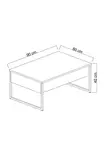 Tyylikäs Olohuoneen Kalustesetti - Travertine Silver - 100% Melamiinipinnoitettu - TV-taso, Pöytä, Lipasto - Huonekalut - 8684282970477 - 10