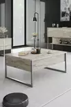 Tyylikäs Olohuoneen Kalustesetti - Travertine Silver - 100% Melamiinipinnoitettu - TV-taso, Pöytä, Lipasto - Huonekalut - 8684282970477 - 7