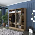 Vaatekaappi 180x190,8x47,3 cm, Pähkinävalkoinen, 100% Melamiinipinnoitettu, Useita Hyllyjä, Kiinnitettävissä Seinäkiinnitys - Vaatekaapit - 8683743323777 - 5