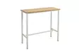 Valkoinen Baaripöytä - 100% Lastulevy, Metallirunko, 100x90x40 cm - Tyylikäs ja Kestävä Huonekalu Verkkokauppaan - Pöydät - 8684282723417 - 1