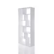 Valkoinen Kirjahylly - Moderni ja Tyylikäs Säilytysratkaisu, 100% Melamiinipinnoitettu, 90x183,6x29,5 cm, Kiinnitettävä Seinä - Kirjahyllyt - 8681181980477 - 3