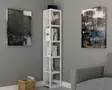 Valkoinen Kirjahylly - Moderni ja Tyylikäs Säilytysratkaisu, 100% Melamiinipinnoitettu, Metallirunko, 33,7x180x29,5 cm - Kirjahyllyt - 8681875385557 - 2