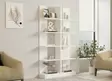 Valkoinen Kirjahylly 100x180x25,8 cm - Skandinaavinen Tyyli, 100% Melamiinipinnoitettu, Useita Hyllyjä, Kiinnitettävä - Kirjahyllyt - 8681875458657 - 2