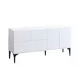 Valkoinen Musta Konsoli, 100% Melamiinipinnoitettu, 150x75x35 cm, Tyylikäs ja Kestävä, 2 Pakettia, Moderni Sisustus - Lipastot ja senkit - 8683742502067 - 1