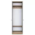 Valkoinen Pähkinä Hall Stand - Tyylikäs ja Kestävä Säilytysratkaisu 59,8x182,8x37,5 cm - Kiinnitettävä Seinäasennus - Eteiskaapit - 8683743764617 - 8