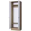 Valkoinen Pähkinä Hall Stand - Tyylikäs ja Kestävä Säilytysratkaisu 59,8x182,8x37,5 cm - Kiinnitettävä Seinäasennus - Eteiskaapit - 8683743764617 - 7