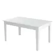 Valkoinen Ruokapöytä - 100% Melamiinipinnoitettu Lastulevy, 18mm, Suntalam Jalat, Säilytystila 42,9cm, 145x75x88cm - Ruokapöydät - 8683743327317 - 1