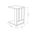 Valkoinen Sivupöytä - 100% Melamiinipinnoitettu Lastulevy, 18mm Paksuus, 37x60x45cm - Moderni ja Kestävä Design - Sivu- ja apupöydät - 8681875277807 - 3