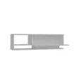 Valkoinen TV-taso 120x35x31,8 cm - Moderni ja Tyylikäs Säilytysratkaisu, 100% Melamiinipinnoitettu, Useita Hyllyjä - TV-tasot - 8681875508727 - 1