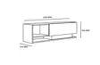 Valkoinen TV-taso 120x35x31,8 cm - Moderni ja Tyylikäs Säilytysratkaisu, 100% Melamiinipinnoitettu, Useita Hyllyjä - TV-tasot - 8681875508727 - 6
