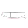 Valkoinen TV-taso 180x40x30 cm - Moderni ja Tyylikäs, 100% Melamiinipinnoitettu, Useita Hyllyjä, Seinään Kiinnitettävä - TV-tasot - 8681181979877 - 9
