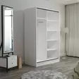 Valkoinen Vaatekaappi 120x190x60 cm - 100% Melamiinipinnoitettu Lastulevy, 18 mm, 5 kg Kantavuus, 4 Pakettia - Vaatekaapit - 8683742561187 - 5