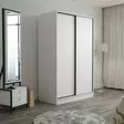 Valkoinen Vaatekaappi 120x190x60 cm - 100% Melamiinipinnoitettu Lastulevy, 18 mm, 5 kg Kantavuus, 4 Pakettia - Vaatekaapit - 8683742561187 - 4