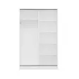 Valkoinen Vaatekaappi 120x190x60 cm - 100% Melamiinipinnoitettu Lastulevy, 18 mm, 5 kg Kantavuus, 4 Pakettia - Vaatekaapit - 8683742561187 - 1