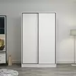 Valkoinen Vaatekaappi 120x190x60 cm - 100% Melamiinipinnoitettu Lastulevy, 18 mm, 5 kg Kantavuus, 4 Pakettia - Vaatekaapit - 8683742561187 - 2
