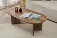 Walnut-sävyinen sohvapöytä - 100% melamiinipinnoitettu lastulevy, 119x60x40 cm, tyylikäs ja kestävä huonekalu - Sohvapöydät - 8684283756827 - 4