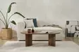 Walnut-sävyinen sohvapöytä - 100% melamiinipinnoitettu lastulevy, 119x60x40 cm, tyylikäs ja kestävä huonekalu - Sohvapöydät - 8684283756827 - 3