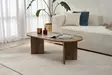 Walnut-sävyinen sohvapöytä - 100% melamiinipinnoitettu lastulevy, 119x60x40 cm, tyylikäs ja kestävä huonekalu - Sohvapöydät - 8684283756827 - 7
