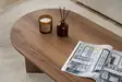 Walnut-sävyinen sohvapöytä - 100% melamiinipinnoitettu lastulevy, 119x60x40 cm, tyylikäs ja kestävä huonekalu - Sohvapöydät - 8684283756827 - 6