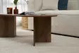 Walnut-sävyinen sohvapöytä - 100% melamiinipinnoitettu lastulevy, 119x60x40 cm, tyylikäs ja kestävä huonekalu - Sohvapöydät - 8684283756827 - 5