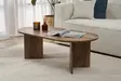 Walnut-sävyinen sohvapöytä - 100% melamiinipinnoitettu lastulevy, 119x60x40 cm, tyylikäs ja kestävä huonekalu - Sohvapöydät - 8684283756827 - 2