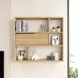 Walnut-seinähylly - Tyylikäs ja Kestävä Säilytysratkaisu - 100% Melamiinipinnoitettu - 90,1x81x22 cm - Helppo Asennus - Seinähyllyt - 8684282369127 - 4