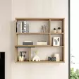 Walnut-seinähylly - Tyylikäs ja Kestävä Säilytysratkaisu - 100% Melamiinipinnoitettu - 90,1x81x22 cm - Helppo Asennus - Seinähyllyt - 8684282369127 - 5