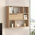 Walnut-seinähylly - Tyylikäs ja Kestävä Säilytysratkaisu - 100% Melamiinipinnoitettu - 90,1x81x22 cm - Helppo Asennus - Seinähyllyt - 8684282369127 - 3