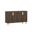 Walnut-värinen Konsoli - 100% Melamiinipinnoitettu Lastulevy, 18 mm, 120x73,6x29,6 cm, Yksi Paketti, Tyylikäs ja Kestävä - Lipastot ja senkit - 8684283501847 - 5