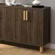 Walnut-värinen Konsoli - 100% Melamiinipinnoitettu Lastulevy, 18 mm, 120x73,6x29,6 cm, Yksi Paketti, Tyylikäs ja Kestävä - Lipastot ja senkit - 8684283501847 - 4