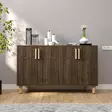 Walnut-värinen Konsoli - 100% Melamiinipinnoitettu Lastulevy, 18 mm, 120x73,6x29,6 cm, Yksi Paketti, Tyylikäs ja Kestävä - Lipastot ja senkit - 8684283501847 - 2