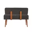 Walnut Anthracite Pankki - 100% Melamiinipinnoitettu Lastulevy, 18 mm, PVC-jalat, 110x82,5x40 cm, Tyylikäs ja Kestävä - Penkit - 8683742499817 - 2