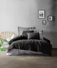 Yhden hengen pussilakanasetti Ranforce, musta harmaa, 160 x 220 cm, pehmeä, helppohoitoinen - Lakanat ja tyynyliinat - 8681875531237 - 2