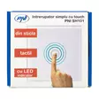 Yksinkertainen kytkin PNI SH101 -lasikosketuksella, valkoinen LED-osoittimella - PNI tuotteet - 5949066518737 - 8