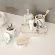 Ylellinen 5-osainen Kylpyhuonesetti - 100% Sisilian Lila Marmoria - Valkoinen - Tyylikäs ja Kestävä - Mitat: 27 cm, 9 cm - Kylpyhuonetarvikkeet - 8684283055357 - 2