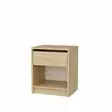 Yöpöytä - Skandinaavinen muotoilu, 100% melamiinipinnoitettu lastulevy, 18mm, 44,6x35,9x52,8cm, tammi, 1 paketti - Yöpöydät - 8683743120017 - 1